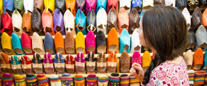 Colourful shoes in Marrakech